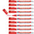 Lot de 10 marqueurs textiles permanents pointe fine 1 mm - EDDING - Rouge