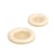 Lot de 3 boutons rond plastique recyclé 4 trous ivoire