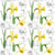 Lot de 4 serviettes en papier découpage collage 33 cm FLEUR JONQUILLE FL 207
