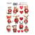 Planche de stickers couleur embelissement Fabrika Decoru ANIMALS IN LOVE 375