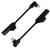 Avizar Adaptateur Audio et Charge pour iPhone vers Lightning / Jack 3.5mm Embout Coudé Noir