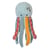 Peluche meduse multicolore - 40 cm - Histoire D'Ours
