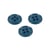 Lot de 3 boutons 4 trous nylon recylé bleu pétrole 11mm