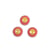 Lot de 3 boutons 2 trous enfant fleur