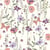 Tissu Popeline de Coton Fleur de Prairie sur fond Ecru