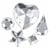 Pierres strass acrylique à coller 58 pièces - cristal