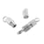 SACHET DE 4 FERMOIRS CYLINDRIQUES COLORIS ARGENT