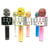 Microphone Android iOs Karaoké Bluetooth 4.2 Haut-Parleur Puissance 5W Or Rose