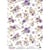 Feuille papier calque, papier velin scrapbooking Fabrika Decoru 30 x 42 cm FLEUR PENSEE 0311