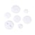 Lot de 3 boutons tunnel classique blanc