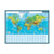 Fiche mémo - Carte du monde et drapeaux - 2 faces - 20,5x26,5cm - Scolaire - Bouchut