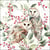 Lot de 4 serviettes en papier découpage collage 33 cm CHOUETTE FEUILLAGE FRUIT A 513
