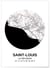 Affiche Carte Saint-Louis | A3 : 29,7x42cm