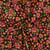 Tissu Coton Matelassé réversible digital Lio tapis de fleurs sur fond Noir