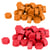 Perles de cire hexagonales - Rouge + Orange