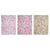 Tissu adhésif coupons fleurs D 15x20 cm 3 pièces