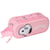 Trousse Snoopy Rose 3D 21 CM - 2 compartiments