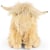 Peluche vache highland blanche 34 cm - living nature - an694