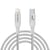 Câble USB-C vers Lightning Certifié MFI Charge Synchronisation Akashi 1m Blanc