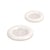 Lot de 6 boutons rond plastique recyclé 4 trous blanc