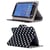 Housse Universelle Tablette Tactile 7 Pouces Noire À Pois Blancs Rabat Pression YONIS