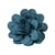 Broche fleur 8,5cm bleu pétrole