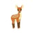 Ecusson thermocollant biche debout 2,8cm x 5cm