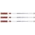 Lot de 3 feutres textiles permanents pointe fine 1 mm - EDDING - Marron - 4600