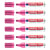 Lot de 6 marqueurs permanents - EDDING - Corps aluminium - Pointe biseautée 2-7 mm - Rose