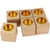 6 bougeoirs 6x6 cm bois - Artemio