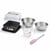 Set pâtisserie moule à charnière carré 23 cm avec couvercle, 2 bols à mixer, verre mesureur et spatule Zenker