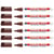 Marqueur permanent pointe fine 1 mm - EDDING - Marron - Lot de 6