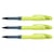 Lot de 3 feutres plume - PENTEL - encre noire - corps pastel Mimosa - Tradio TRJ97