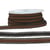 Bobine 20m Galon robe bicolore Marron foncé/noir 14mm