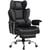 Chaise gaming - GTPLAYER - Repose-pieds rétractable cuir noir mousse 3D