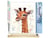 Peinture par Numéro Figured'Art - Girafe souriante - Kit de Loisir Créatif DIY Numéro d'Art Complet - 40x50cm toile roulée + châssis en bois à monter