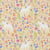 Tissu Coton enduit Licorne fleuris sur fond Jaune - Au mètre