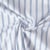 Tissu Coton imprimé Arty rayures Bleu ciel sur fond Blanc