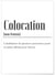 Affiche Définition Colocation | A3 : 29,7x42cm