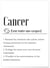 Affiche Définition Cancer | A3 : 29,7x42cm