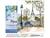 Peinture par Numéro Figured'Art avec Cadre - Aquarelle Jardin de Paris - Kit de Loisir Créatif DIY Numéro d'Art Complet - 40x50cm toile tendue sur châssis