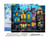 Peinture par Numéro Figured'Art avec Cadre - Maisons gothiques colorées - Kit de Loisir Créatif DIY Numéro d'Art Complet - 40x50cm toile tendue sur châssis