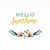 Transfert textile Patch écusson thermocollant Hello 14 cm 2 motifs