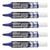 Lot de 5 marqueurs tableau blanc - PENTEL - Pointe biseautée large - Bleu
