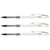 Lot de 3 feutres plume Pentel Tradio - Corps vernis blanc - Encre noire - Pointe plastique
