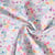 Tissu Popeline de Coton légère imprimé Dolores jardin printanier sur fond Blanc cassé