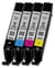 Pack de 4 cartouches d'encre Canon CLI571XL - Noir, Cyan, Magenta, Jaune - Rendement élevé XL
