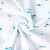 Tissu Double gaze de Coton Noa petits poissons Bleu sur fond Blanc