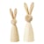2 lapins en bois à décorer - 12 et 14 cm