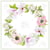 Lot de 4 serviettes en papier découpage collage 33 cm COURONNE DE FLEURS FL 208